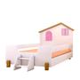 Imagem de Cama Montessoriana Casinha Infantil Branco Rosa Com Colchão Belíssima Divaloto