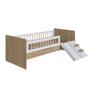 Imagem de Cama Montessoriana com Escada e Escorrega Aveiro com Branco Completa Móveis