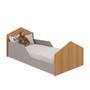 Imagem de Cama Montessoriana Infantil 100% MDF Cinza Nature Casinha Permóbili