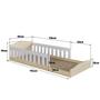 Imagem de Cama Montessoriana Infantil 192cm com Grades de Proteção