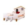 Imagem de Cama Montessoriana Infantil Juvenil Belissima Preta Branca e Mel + Luminária Led