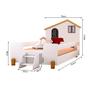 Imagem de Cama Montessoriana Infantil Juvenil Belissima Preta Branca e Mel + Luminária Led