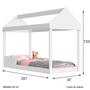 Imagem de Cama Montessoriana Solteiro Dossel Rosa Com Colchão Meninas madeira mdf menina protecao espacosa  princesa Casinha 