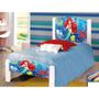 Imagem de Cama Montessoriana Solteiro Infantil Adesivada Sereia com Grade de Proteção e Colchão