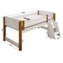 Imagem de Cama Naty Design Infantil Montessoriana com Nichos Solteiro - Branco/amêndoa