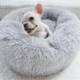 Imagem de Cama Nuvem Donut 60cm Cachorro Gato Pet Animais Estimaçao Caminha Rosquinha Luxo Confortavel Pelucia Bichinho Domestico