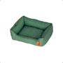 Imagem de Cama para Cachorro Grade Mabuu Pet - Linho Verde - Tamanho G 110x100Cm