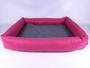 Imagem de Cama Para Cachorro Grande 100x87 Cm - 100% Lavável Rosa + Cinza