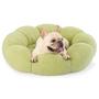 Imagem de Cama para Cachorro Lesure - Formato de Donut Calmante com Flores - Para Cães Médios