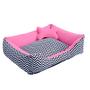 Imagem de Cama para Cachorro Médio 60X50 Com Zíper Estampa Chevron Pink