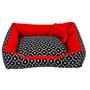 Imagem de Cama para Cachorro ou Gato Tamanho Médio 60x55cm + Ossinho Patinha Vermelho