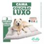 Imagem de Cama para Pet  Colchão Luxo Conforto para o seu Pet Bichinho Chic Cinza Confortável para todos os cachorros ou Gato 