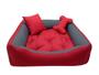 Imagem de Cama Pet 60X60 Lhasa-Apso/Shih-Tzu/Poodle Vermelho/Cinza