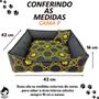 Imagem de Cama Pet Cachorro Gato Quadrada Estampada 42 X 42 X 16 P +