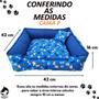 Imagem de Cama Pet Cachorro Gato Quadrada Estampada 42 X 42 X 16 P +