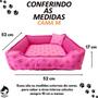 Imagem de Cama Pet Cachorro Gato Quadrada Estampada 52 X 52 X 17 M +