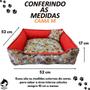 Imagem de Cama Pet Cachorro Gato Quadrada Estampada 52 X 52 X 17 M +