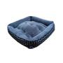 Imagem de Cama Pet Dog Cat Médio Porte 60cm x 60cm Caminha Cachorro Gato Casa Pet Cinza