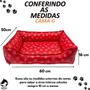 Imagem de Cama Pet Luxo Retangular Impermeável Estampada G 60 X 50 +