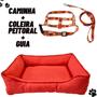 Imagem de Cama Pet Retangular M Tactel Com Zíper + Coleira Peitoral