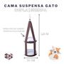 Imagem de Cama Pet Suspensa Para Gato Sherpa (Pele de Carneiro Sintética) - Modelo Dupla - Iv Enxovais