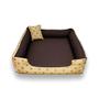 Imagem de Cama Pet Tamanho Retangular com Edredom - Lavável, com Zíper e Fundo Impermeável.