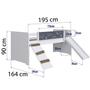 Imagem de Cama Playground Com Escorregador E Rampa BY710 Branco Comm