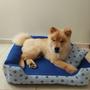 Imagem de cama pra cachorro grande +mantinha cama retangular 70x80cm cama de cachorro lavável com zíper