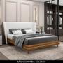 Imagem de Cama Queen 160cm Com Cabeceira Many P02 Bouclê Off/Caramelo - Mpozenato