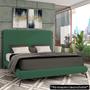 Imagem de Cama Queen Base Box 158x198cm Pés de Ferro Cold P02 Veludo Verde - Mpozenato