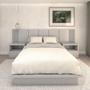Imagem de Cama Queen e Cabeceira com 2 Mesas Laterais MDF Sob Medida