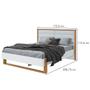 Imagem de Cama Queen Freetown com Led Amêndoa Clean/Branco 81591 - Móveis Lopas