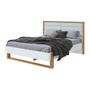Imagem de Cama Queen Freetown com Led Amêndoa Clean/Branco 81591 - Móveis Lopas