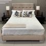 Imagem de Cama Reforçada Com Cabeceira Berlim Linho Bege RBL Queen 1,60 X 2,00