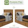 Imagem de Cama Solteiro 2 Gavetas Athenas Flex Amêndoa Clean/Off White - Móveis Lopas