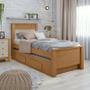 Imagem de Cama Solteiro Athenas com Auxiliar Amêndoa Clean Off White Flex - Lopas