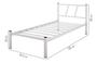 Imagem de Cama Solteiro Bruna Aço Estilo Industrial Sistema De Encaixe Com Colchão D23