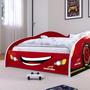 Imagem de Cama Solteiro Carro Corrida Turbo 85 MDF Montessoriana Seg Quarto Infantil Menino Criança - Vermelho