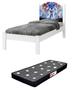 Imagem de Cama Solteiro Com Colchão Adesivada Sonic Menino MDF 