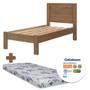 Imagem de Cama Solteiro Com Colchão Ortobom Estrado Reforçado Castanho Rissi Shop JM