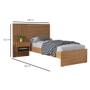 Imagem de Cama Solteiro com Mesa de Cabeceira Zara Camaru