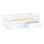 Imagem de Cama Solteiro Dreams com 02 Gavetas Madeira Maciça Branco Megamobilia