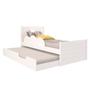 Imagem de Cama Solteiro Elza Branco com proteção lateral e cama auxiliar - 100% MDF - Cimol