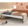 Imagem de Cama Solteiro Evolutiva Ravi 2 Em 1 Com Pés Madeira Branco Fosco - Reller