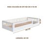 Imagem de Cama Solteiro Infantil Com Grade De Proteção 84 x 195 cm Branco Sova Shop