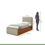 Imagem de Cama Solteiro Loop Tecido Boucle com Cama Auxiliar