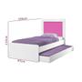 Imagem de Cama Solteiro Luara 97cm com Cama Auxiliar - Branco