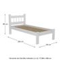 Imagem de Cama Solteiro Madeira Maciça para Colchão 78/88 x 188cm Madri Multimóveis CR4141 Branca