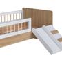 Imagem de Cama Solteiro Montessoriana Aveiro Oak Branco Shop JM