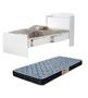 Imagem de Cama Solteiro Para Quarto de Criança/Adulto Tamires Com 2 Gavetas Prateleira e Bau Design Moderno MDF Com Colchão 88x188